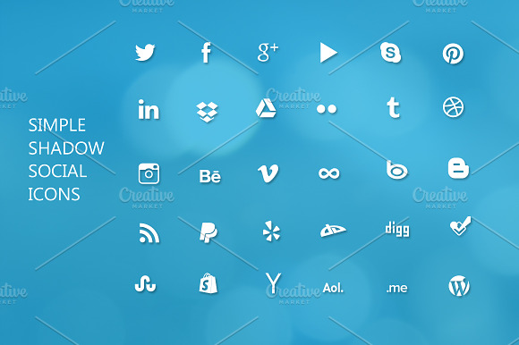 Social Icons Shadow