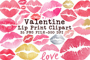 Lip Print Valentine Clipart Png, an Illustration by Libby Wishes (Thumbnail 1 of 5)