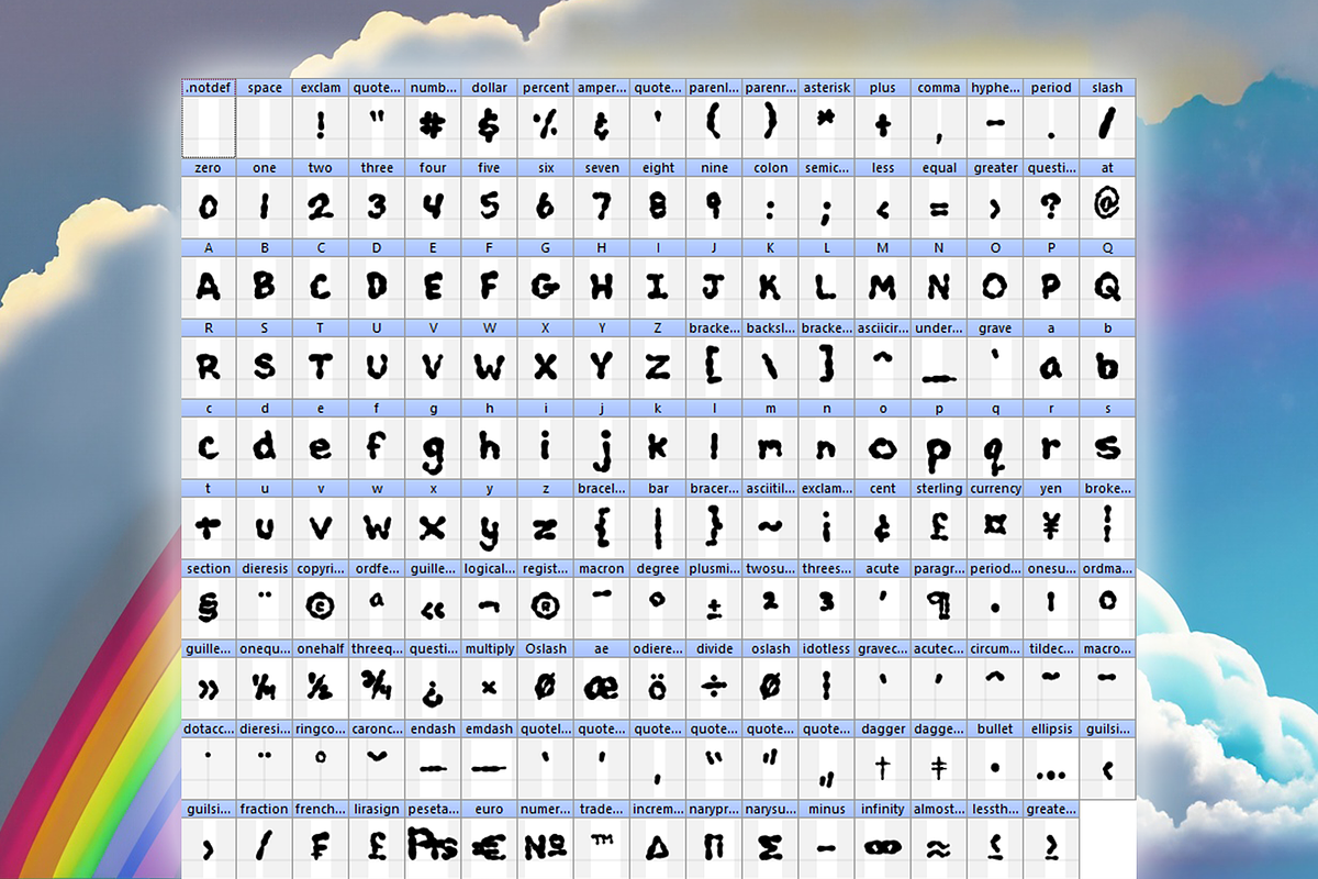 CloudGlyphic Font, a Handwritten Font by Fontastic Ventures (Photo 6 of 6)
