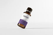 Amber Glass Bottle Mockup, a Cups & Container Mockup by pmvch (Thumbnail 3 of 15)