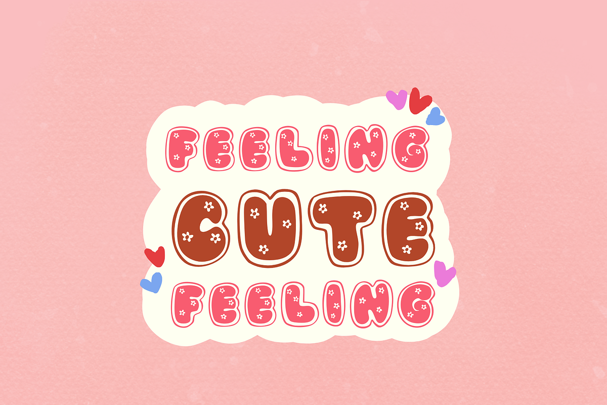 Flower cute font, a Handwritten Font by JJuta (Photo 2 of 7)