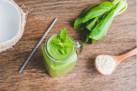 Mason jar mugs filled with green, a Food & Drink Photo by Elizaveta Galitskaya
