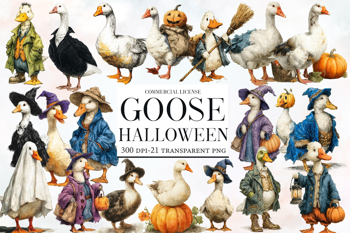 Goose Halloween Clipart, an Illustration by Designworld (Photo 1 of 5)