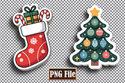 Christmas Stickers Bundle, a Seasonal Illustration by protabsorkar11 (Thumbnail 7 of 7)