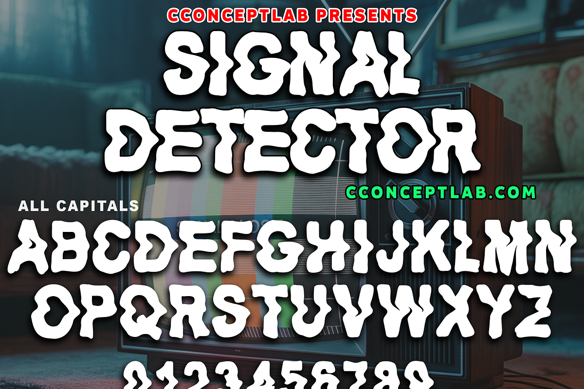 SIGNAL DETECTOR, a Font by CCONCEPTLAB