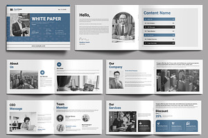 White Paper Landscape Template, a Brochure Template by MightyDesign