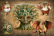 A cool set of fantasy monsters., a Decorative Illustration by Designs by Helen Trupak (Thumbnail 1 of 5)