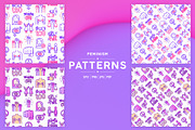 Feminism Patterns Collection, a Pattern Graphic by Alex Blogoodf (Thumbnail 5 of 9)