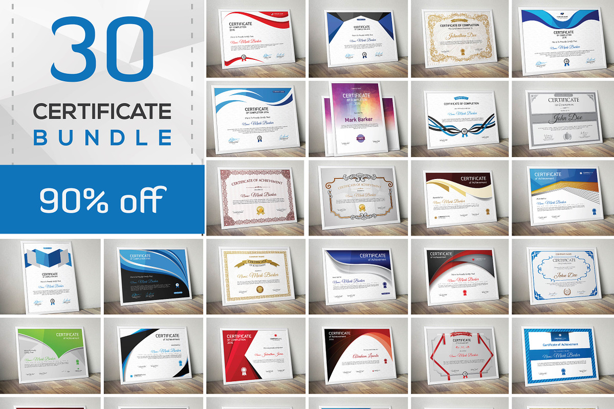 Certificate Bundle, a Stationery Template by Curve Design (Photo 1 of 31)