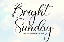 Bright Sunday | Script Font
