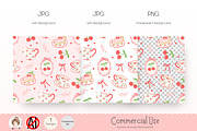 Cherry Tea Party Seamless Pattern, a Pattern Graphic by Chonnieartwork (Thumbnail 3 of 5)