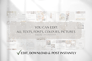 White Christmas Instagram Templates, a Social Media Template by SociallyyCreative (Thumbnail 4 of 10)