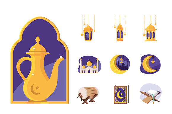 Ramadan Celebration Illustration Set preview 2