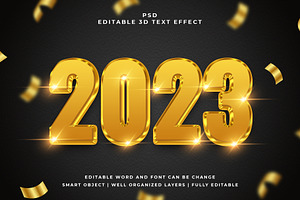 2023 3d Editable Text Effect Style