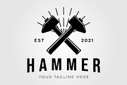 forging hammer gavel silhouette logo, an Object Graphic by Rizkaarishandy_shop (Thumbnail 2 of 2)