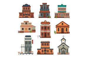 Wild West Wooden Buildings