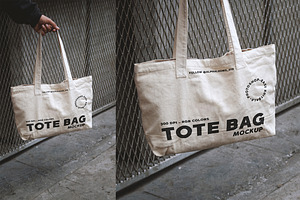 Tote Bag Mockup Urban Photo