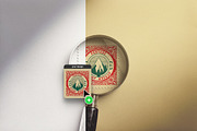 Postage Stamp Under Magnifying Glass, an Advertising Mockup by Custom Scene (Thumbnail 6 of 11)
