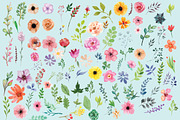 Hand Made Watercolor Floral Elements, an Illustration by Arys Design (Thumbnail 2 of 6)