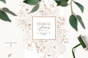 Flower field - line art floral set, a Decorative Illustration by Pamyatka Shop (Thumbnail 5 of 11)