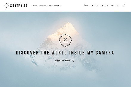 Shotfolio PSD Theme