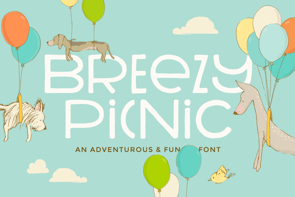 Breezy Picnic Font, a Sans Serif Font by Denise Chandler (Photo 1 of 6)