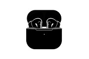 50 Wireless Earbuds Silhouette Icon, an Illustration by abu67222 (Thumbnail 6 of 51)