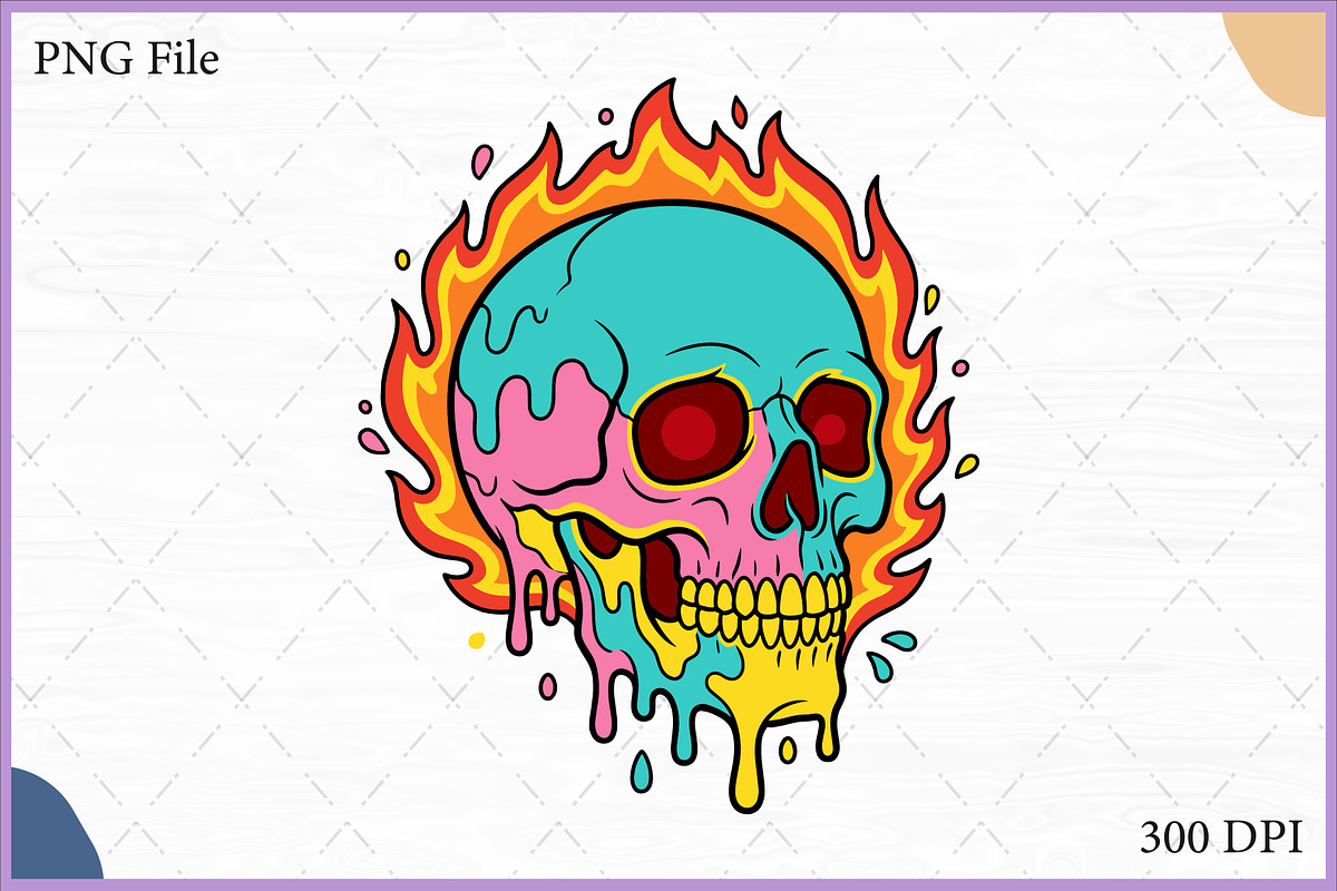 Flaming Skull SVG with Red Eyes SVG, an Object Illustration by Gfx Expert Team (Photo 1 of 3)