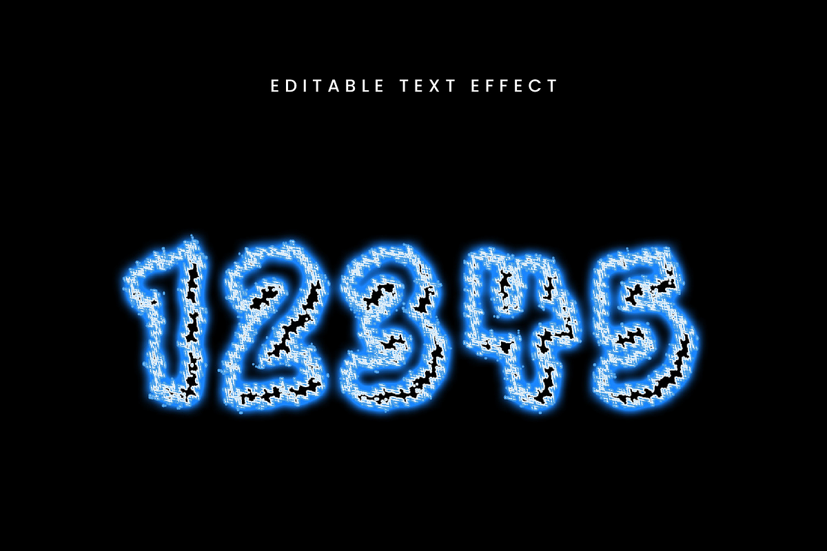 Electric Outline Text Effect preview 2