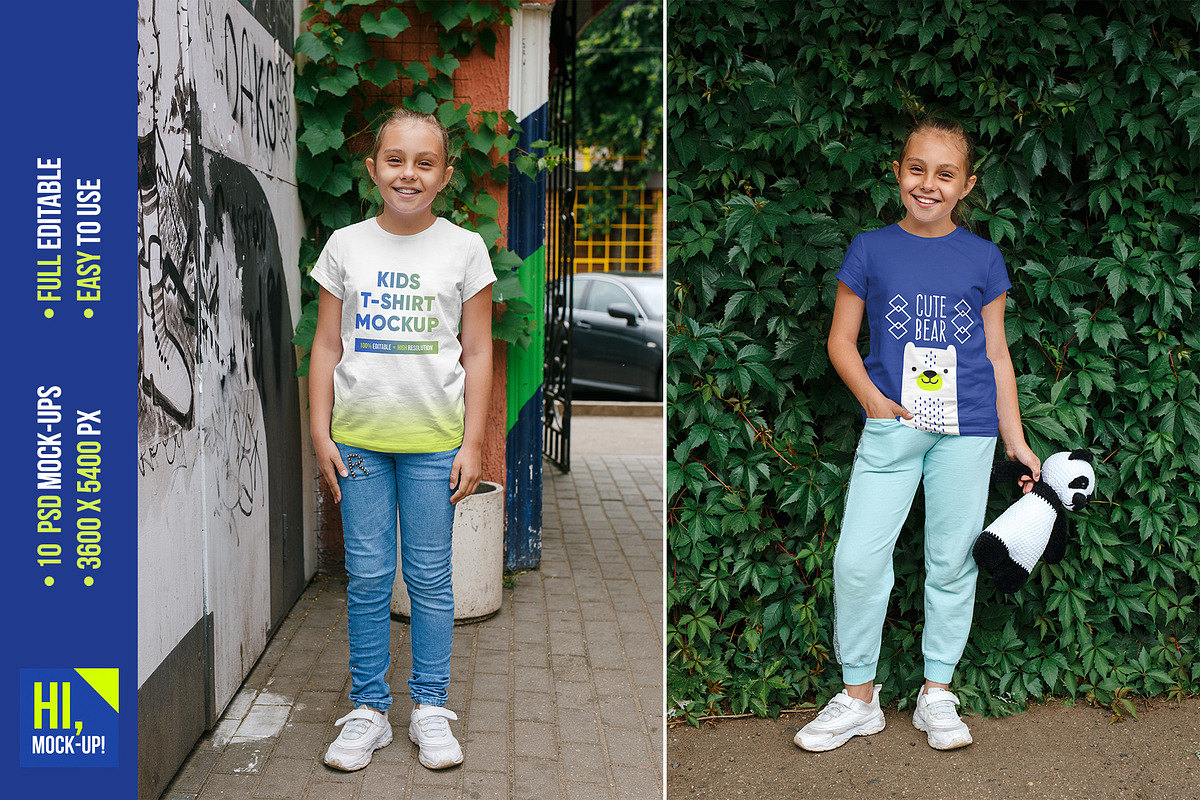 Kids Girl T-Shirt PSD Mockups Vol8, a Shirt Mockup by Hi, Mock-Up! (Photo 7 of 8)