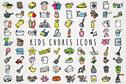 Fun Hand Drawn Kids Chores Icons Set, an Icon by Lemonade Pixel (Thumbnail 1 of 3)