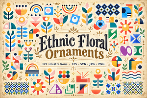 Ethnic Floral & Geometric Ornaments