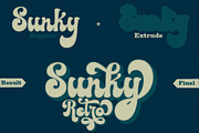 Sunky Retro, a Script Font by GloowStudio (Thumbnail 2 of 10)