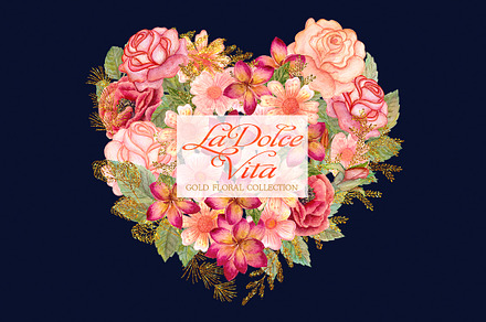 Watercolor floral wedding collection