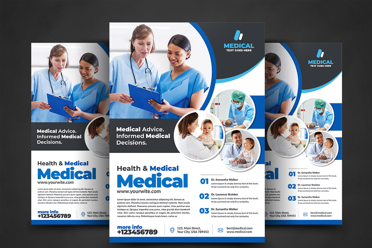 Health & Medical Doctors Flyer, a Flyer Template by AfzaalGraphics (Photo 1 of 4)