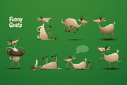 Funny Goats bundle, vector, an Animal Illustration by IvanNikulin (Thumbnail 2 of 2)