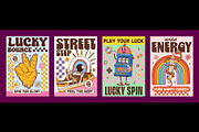 Y2K groovy funky hippie posters, an Object Illustration by Buch&Bee (Thumbnail 1 of 3)