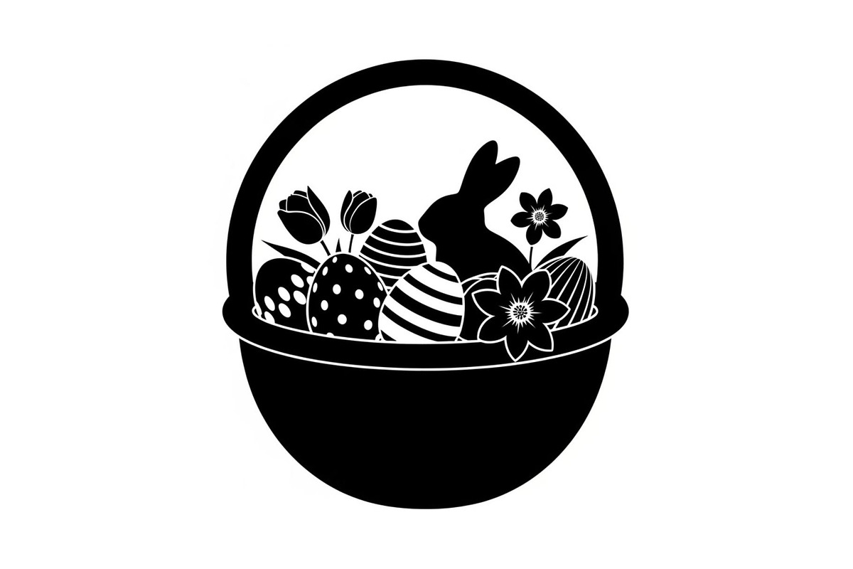 Easter Basket Vector Silhouette Bund, an Illustration by Designs_River (Photo 41 of 51)