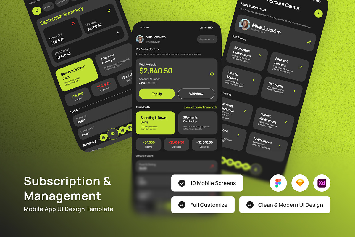 Vestra - Subscription Manager UI App, an App Template by twinstd (Photo 1 of 5)