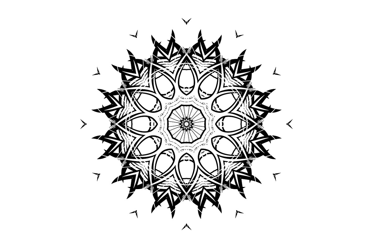 Modern Black and White Mandala Pack, a Decorative Illustration by NJ Himel (Photo 88 of 101)