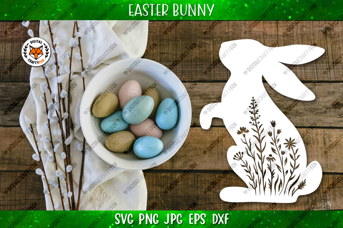 Easter Bunny Collection,Floral Bunny, an Animal Illustration by Digital_Craftyfox (Photo 20 of 20)