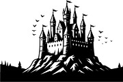 Medieval Castle Silhouette Set, an Illustration by BIPLOB EXPERT (Thumbnail 5 of 9)