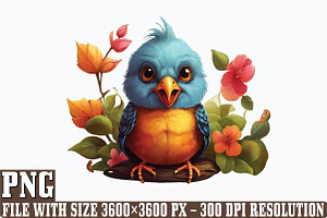 Funny Bird PNG Clipart Bundle