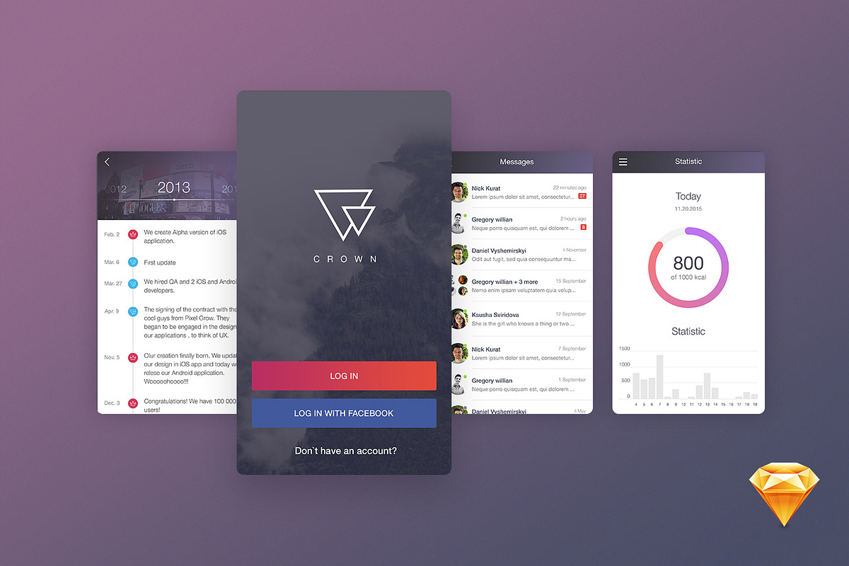 Crown iOS Template, an UI Kit Template by Pixelgrow (Photo 1 of 4)