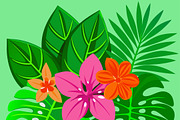 Tropical Jungle Leaves BUNDLE OF 6, a Decorative Illustration by Aban's World (Thumbnail 5 of 5)