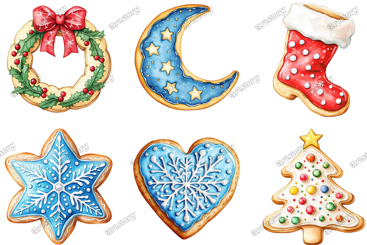 Christmas Sugar Cookie Clipart, an Illustration by designcity5 (Photo 2 of 5)