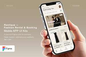 Fashion Rental & Booking App UI Kit, an UI Kit Template by Pitchlook.Studio