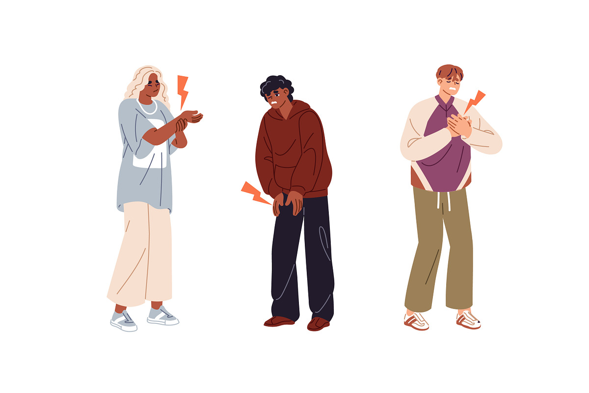 People suffer from pain, ache set, a Healthcare Illustration by PaperTrident (Photo 6 of 6)