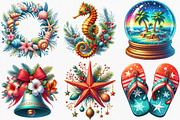 Watercolor Tropical Aloha Christmas, an Illustration by Canvas Craft (Thumbnail 3 of 7)