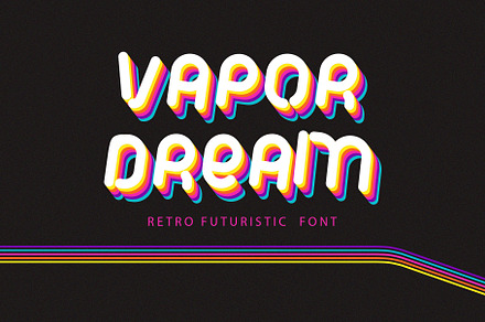Vapor Dream | Retro Futuristic Font, a Serif Font by Kandella's Art